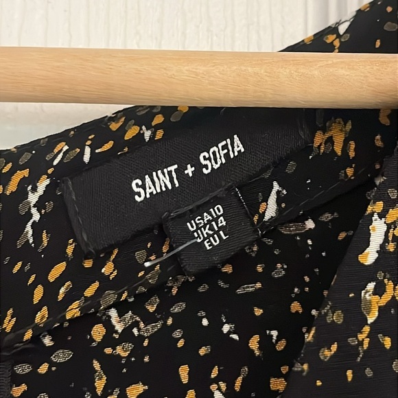 Saint + Sofia Paloma Ruched Dress - size 10 - Picture 9 of 12